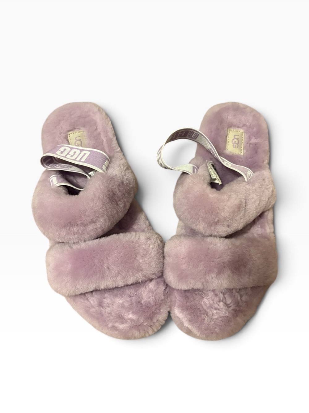 UGG Women’s Lavender Fluff Slide Sandals Sz 10